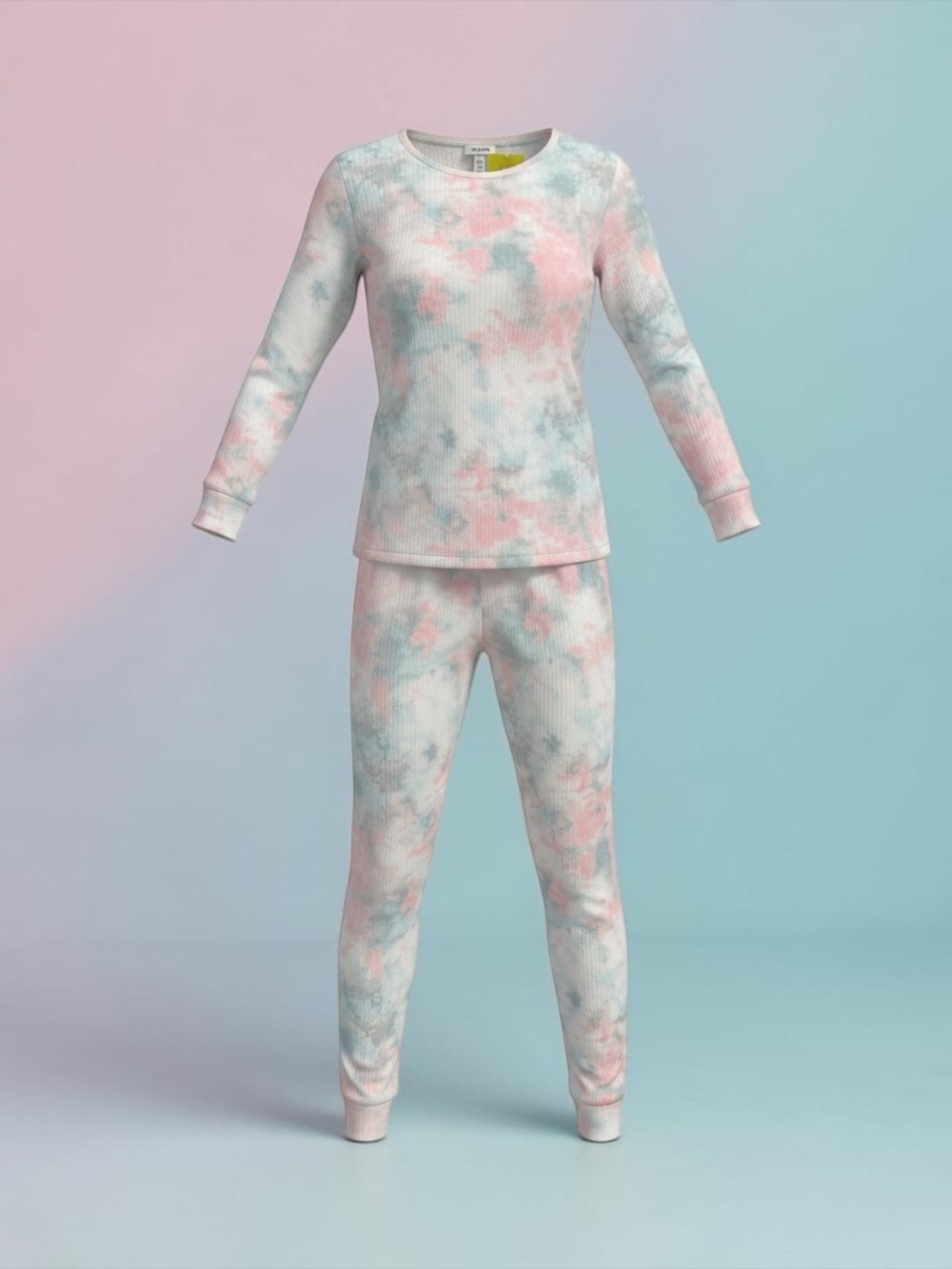 Kids Tie-Dye Pajama Set - Pink & Blue girls size 10